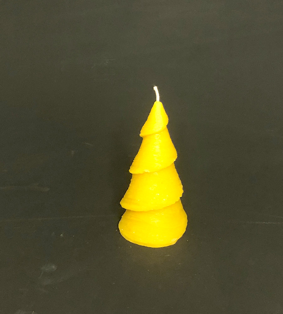 Bienenwachskerze „gedrehter Tannenbaum"
